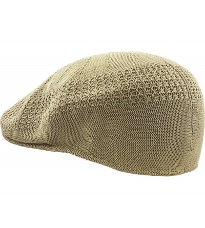 Newsboy Caps Classic Mesh Newsboy Ivy Cap Hat - Khaki - CA11JYQKWKV $8.04