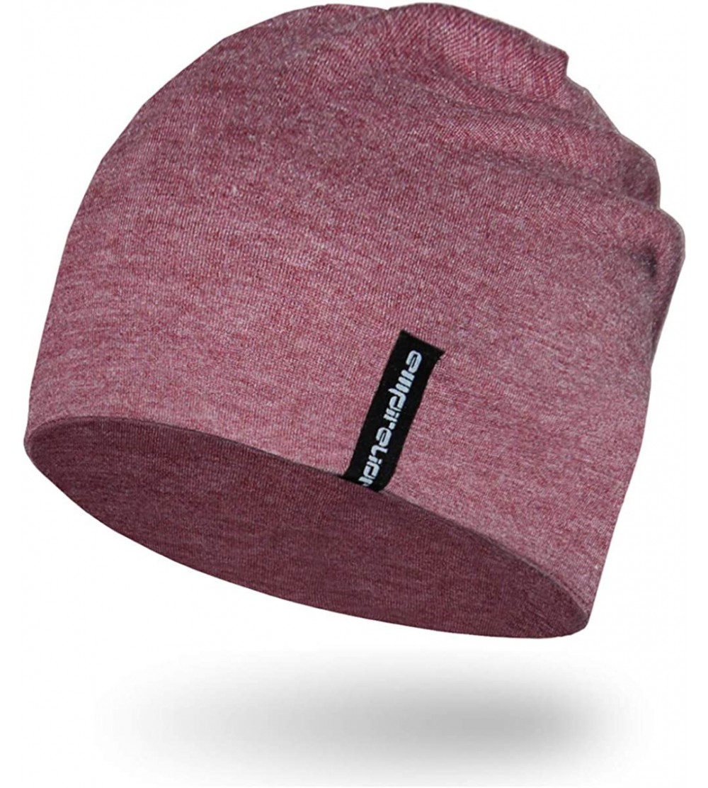 Skullies & Beanies Multifunctional Lightweight Beanies Running - Ruby Wine Melange - CY18S204WE0 $8.03