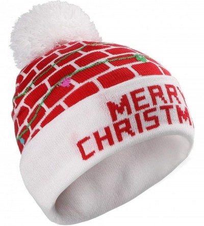 Skullies & Beanies LED Light Up Hat Beanie Knit Cap- Colorful LED Xmas Christmas Beanie - Style-05 - CL18KHUDLMH $11.33