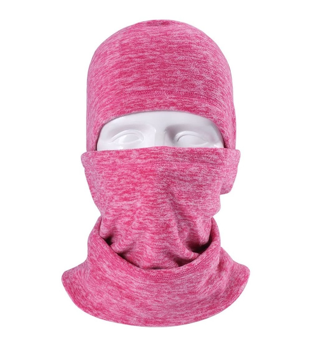 Balaclavas Balaclava Ski Face Mask for Women Kids Men- Winter Neck Warmer Windproof Fleece Hood for Snowboarding - Rose Red -...