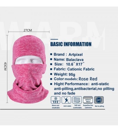 Balaclavas Balaclava Ski Face Mask for Women Kids Men- Winter Neck Warmer Windproof Fleece Hood for Snowboarding - Rose Red -...