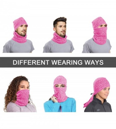 Balaclavas Balaclava Ski Face Mask for Women Kids Men- Winter Neck Warmer Windproof Fleece Hood for Snowboarding - Rose Red -...