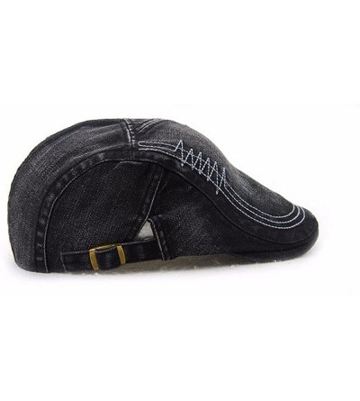 Newsboy Caps Men's Casual Denim Style Cotton Adjustable Newsboy Ivy Classic Cap Hat - Coffee - CS182MUIIQH $10.39