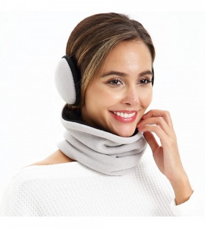 Balaclavas Unisex Foldable Ear Warmers Polar Fleece/kints Winter EarMuffs - Wj-grey1 - CZ18YYSDIHC $19.51