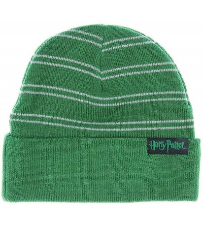 Skullies & Beanies All Houses Cuff Beanie Gryffindor Ravenclaw Hufflepuff Slytherin - Slytherin - C5129DYS3EP $14.87