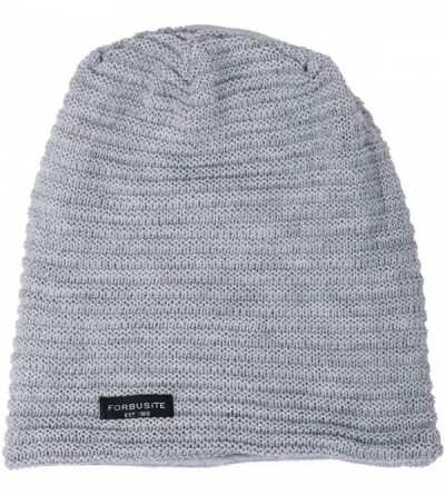 Skullies & Beanies Men Slouch Beanie Knit Long Oversized Skull Cap for Winter Summer N010 - B307-light Grey - CJ18YCXOZX9 $11.41