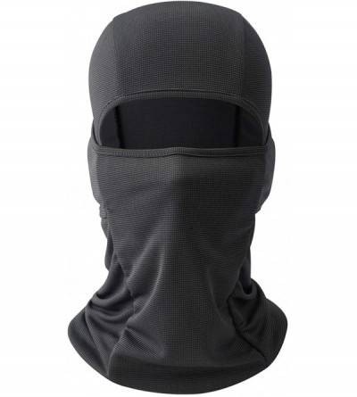 Balaclavas Balaclava Full Face Ski Mask Tactical Balaclava Hood Winter Hats Gear - Sun Protection-deep Grey - CQ18L84HIHR $11.04