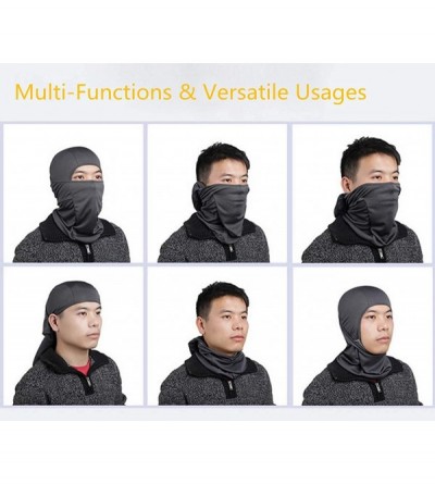 Balaclavas Balaclava Full Face Ski Mask Tactical Balaclava Hood Winter Hats Gear - Sun Protection-deep Grey - CQ18L84HIHR $11.04