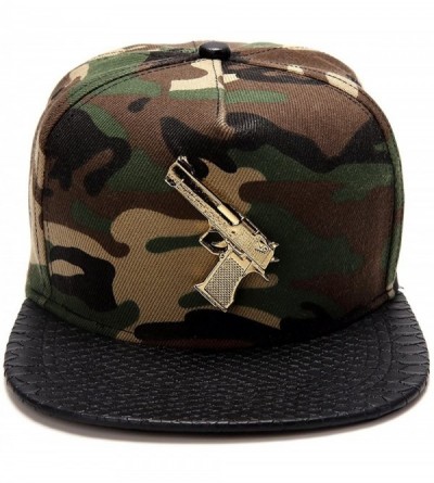 Baseball Caps Ralink Pistol Adjustable Flat Bill Snapback Men Baseball Hip-hop Cap Hat for Women's - Camouflage - CG18EO637DH...