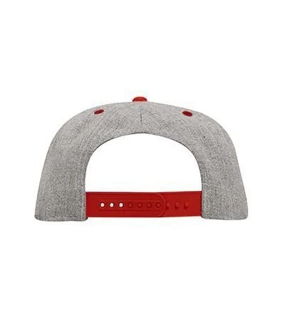 Baseball Caps Heather Wool Blend Flat Visor Pro Style Snapback Caps - Red/H.gry/H.gry - CG17YEKXOWL $14.14