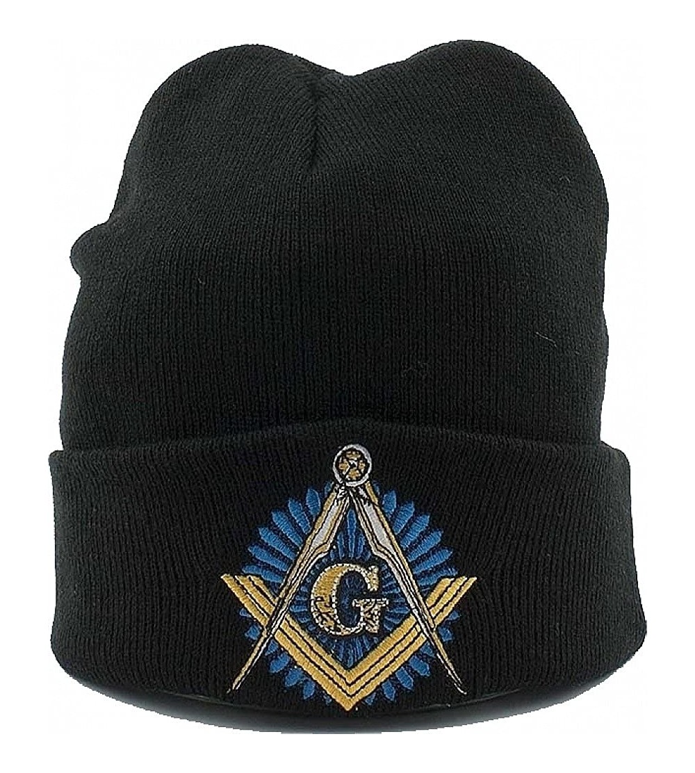 Skullies & Beanies Mason Cuff Mens Beanie Cap - Black - CH188K03D94 $12.02