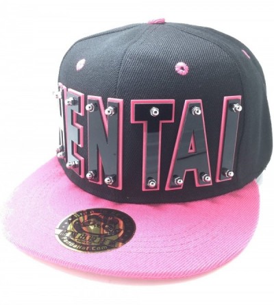 Baseball Caps Hentai HAT in Black with Pink Brim - Black Letter With Pink Trim - CE18899EMOI $32.88