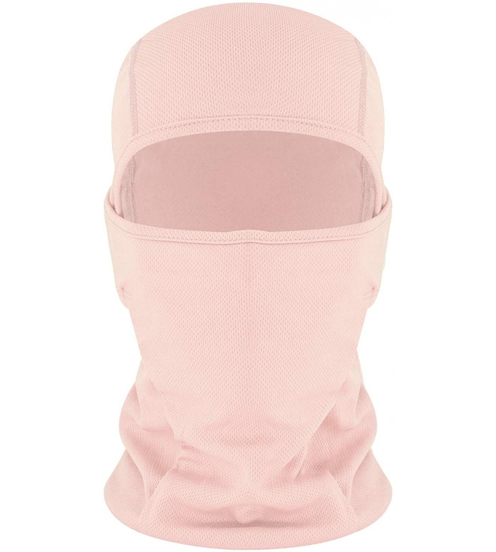 Balaclavas Balaclava Face Mask Adjustable Windproof UV Protection Hood - Pink - CA18625AYH6 $7.75