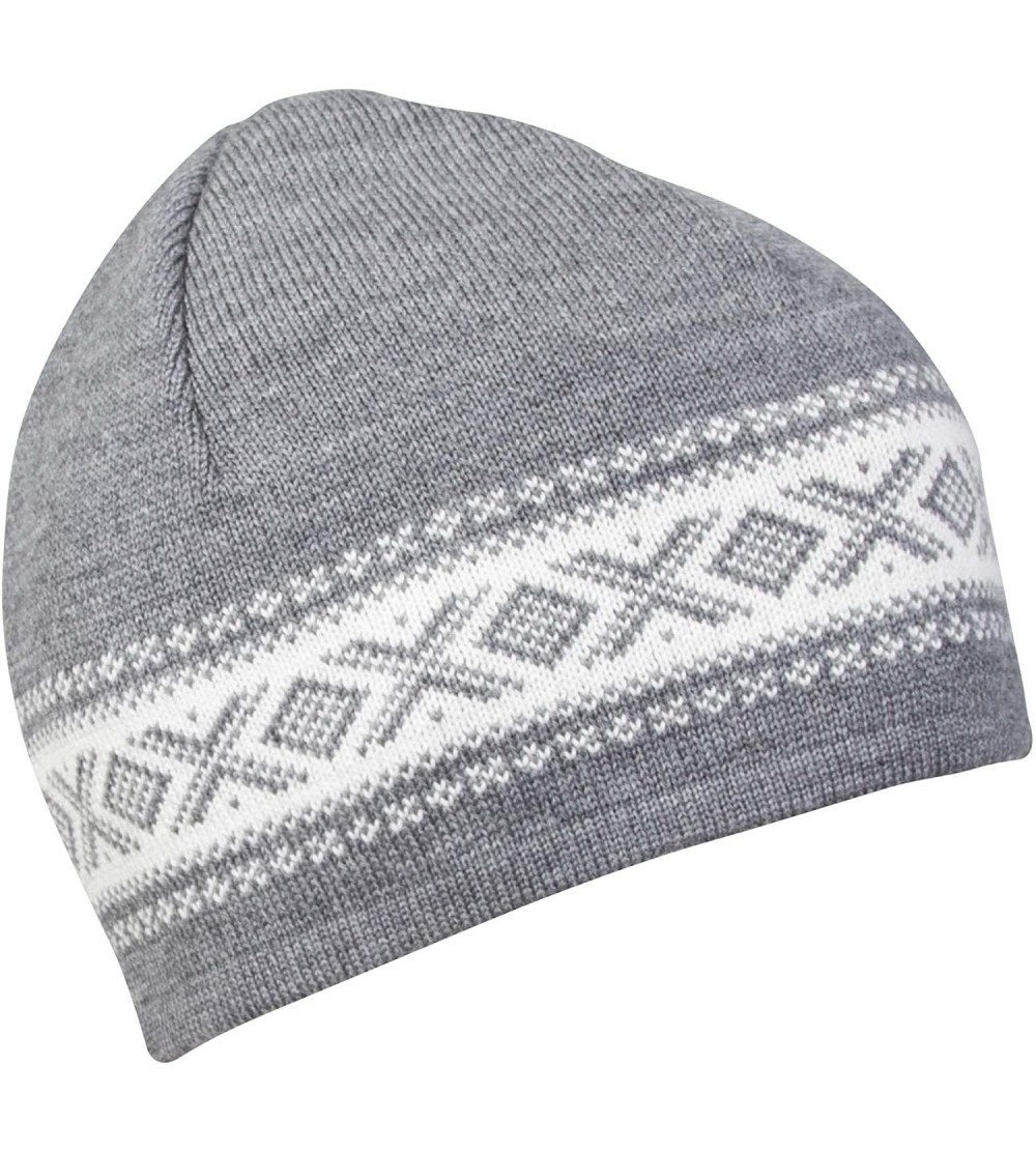 Skullies & Beanies Cortina Merino Hat - E-smoke/Off-white - CU180ADS68U $38.86