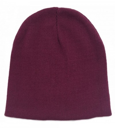 Skullies & Beanies 9" Skull Cap Beanie That Will Fit Your Head Perfect - Maroon - C212NDU1655 $15.98