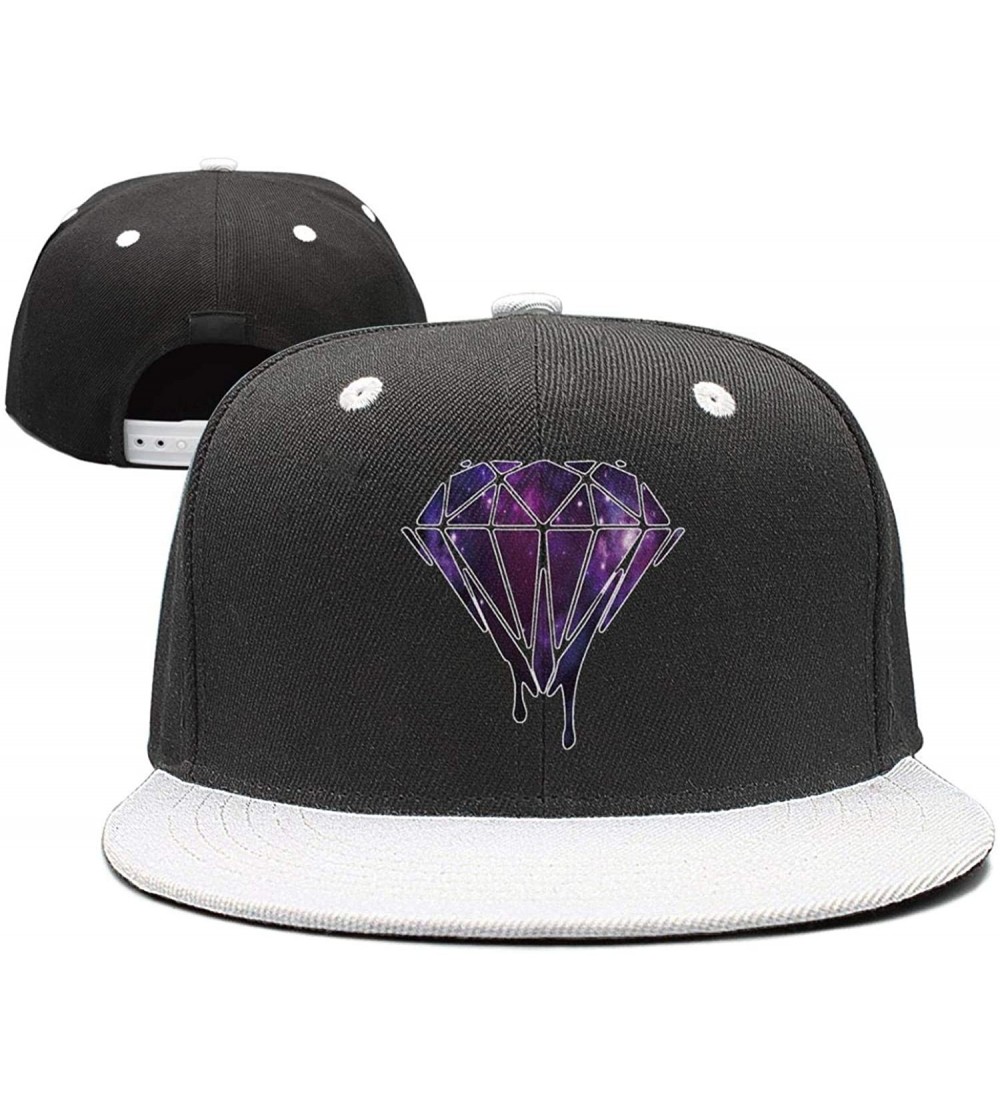 Baseball Caps Galaxy Diamond Baseball Caps Snapback Trucker Hats Snapbacks - Dripping Purple Galaxy-2 - C718LL56X43 $14.13