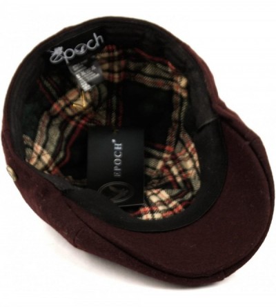 Newsboy Caps Men's Wool Blend Newsboy Duckbill Driving Cap Ivy - Brown - CB12NTYEWF5 $13.87