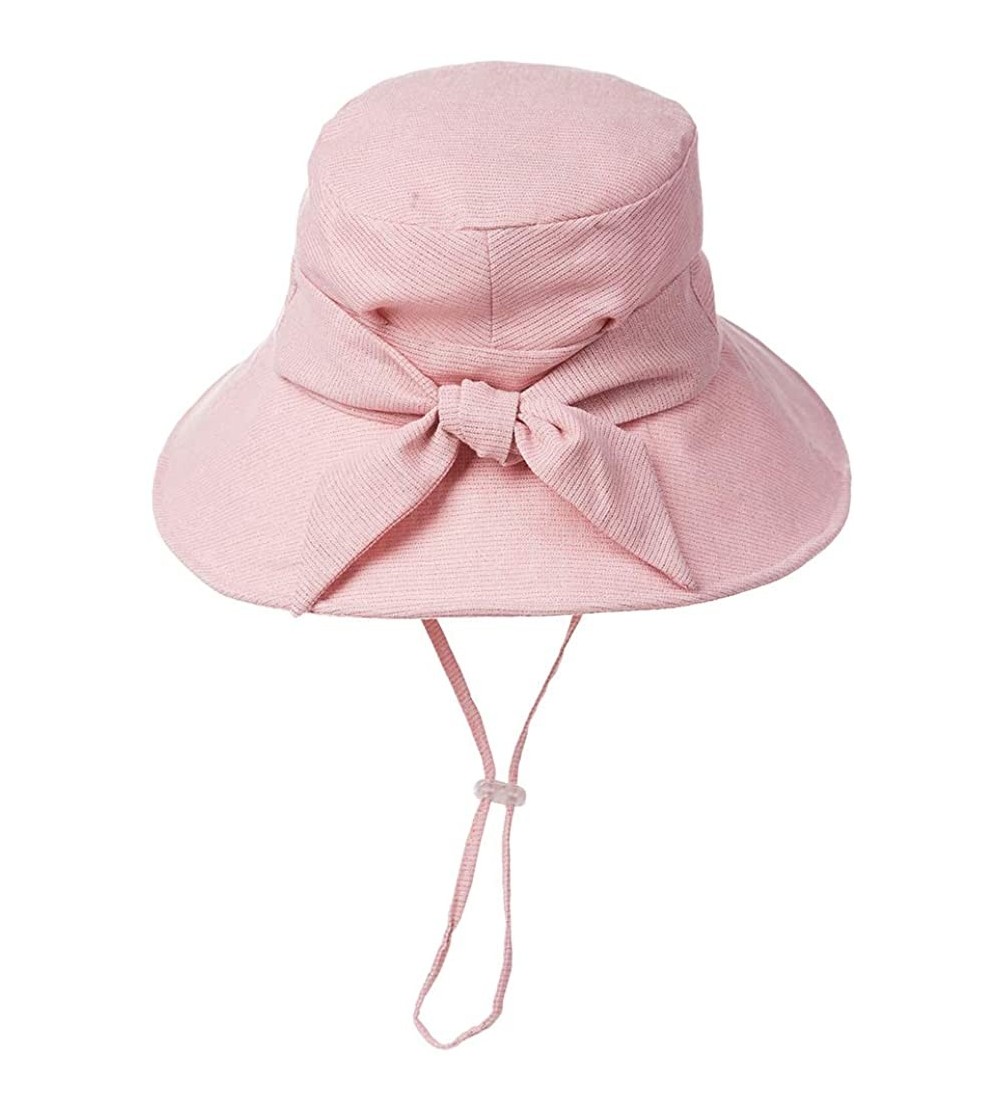 Skullies & Beanies Collapsible Sun Hat Womens Bucket Protection Summer UPF 50 String Hiking Fishing Pink - C318RMW2R9Z $15.32