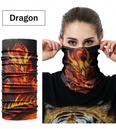 Balaclavas Unisex Multifunctional Seamless Bandana Face Mask Neck Gaiter Headwear Tube Mask Scarf - Dragon 1 - CC197SS0A7A $7.97