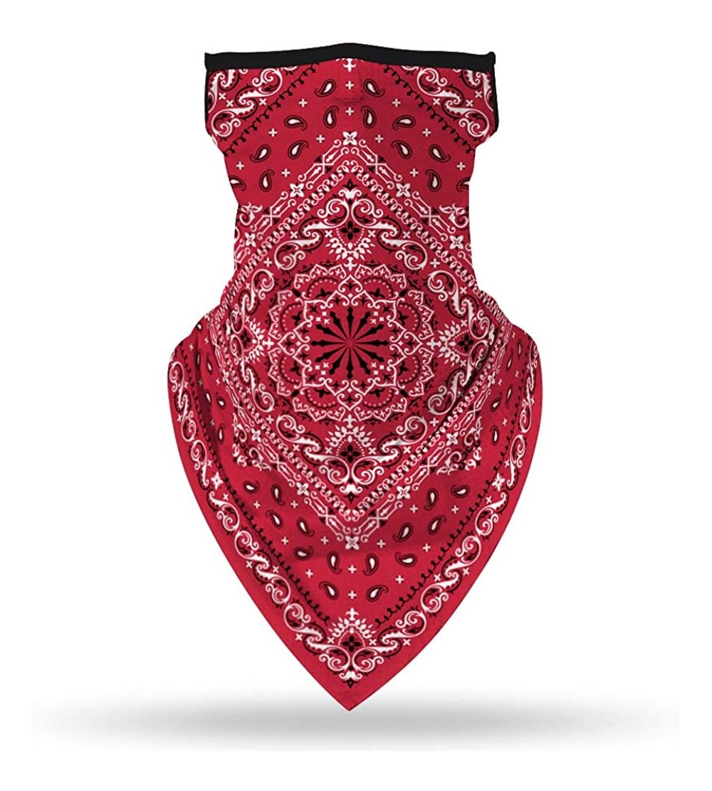 Balaclavas Women Seamless Bandana Triangle Face Scarf Ear Loops Neck Gaiter Cover- Motorcycle Face Bandana for Women Men - C2...