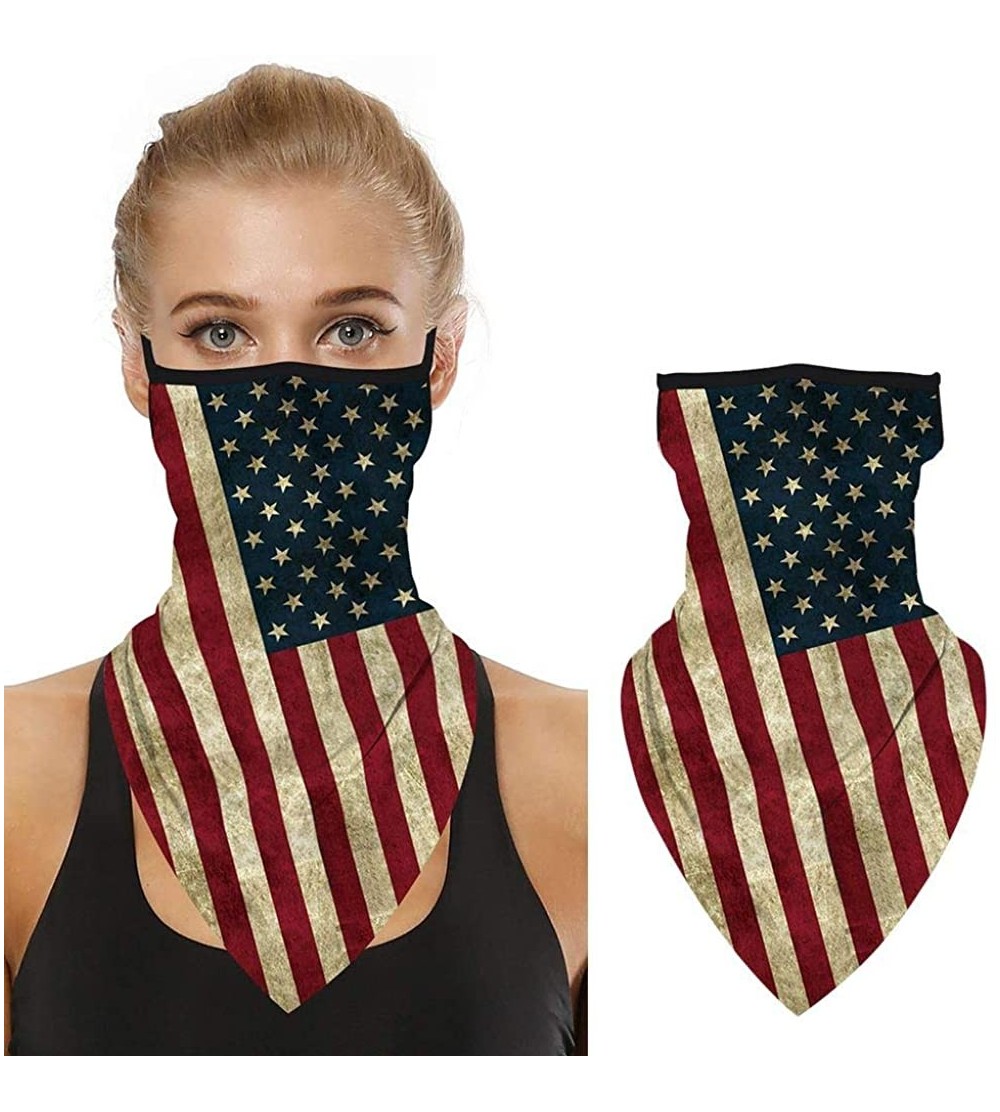 Balaclavas Seamless Balaclava Bandana Headwear Motorcycle - American Flag - CY1999QGHMX $10.39