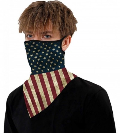 Balaclavas Seamless Balaclava Bandana Headwear Motorcycle - American Flag - CY1999QGHMX $10.39