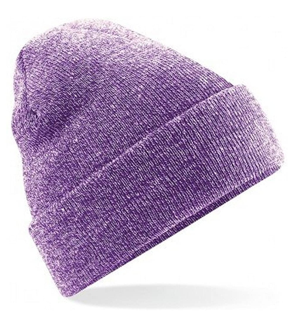 Skullies & Beanies Unisex Original Cuffed Beanie Winter Hat - Heather Purple - CD189UZHCKK $7.60