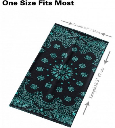 Balaclavas Face Bandanas Neck Gaiters for Men Women Dust Scarf Balaclava Headbands - Green Paisley - CJ199OS64L7 $13.80