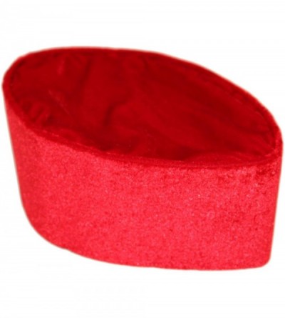 Skullies & Beanies African Native Hat Foldable Velvet Hat - Red - CY185N4D32N $34.13