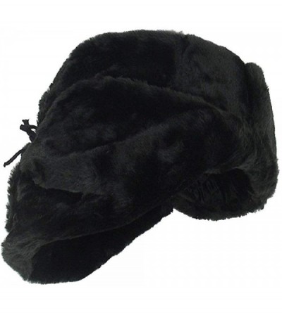 Skullies & Beanies Russian Winter HatShapka-UshankaBLACKSize L (Metric 60) - CQ11GZ3WK6Z $14.54