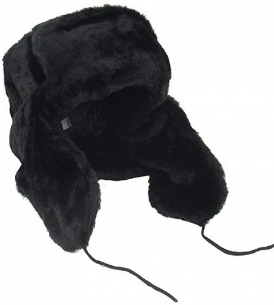 Skullies & Beanies Russian Winter HatShapka-UshankaBLACKSize L (Metric 60) - CQ11GZ3WK6Z $14.54