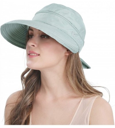 Sun Hats Wide Large Brim Sun Hat Summer UV Protection Thin Hat 2 in 1 Beach Sun Hat - Grey - C112B7UNDH5 $11.83