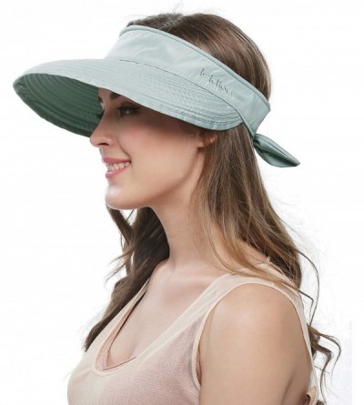 Sun Hats Wide Large Brim Sun Hat Summer UV Protection Thin Hat 2 in 1 Beach Sun Hat - Grey - C112B7UNDH5 $11.83