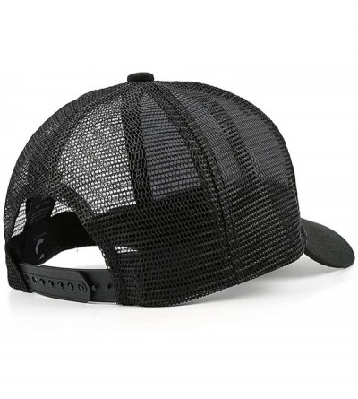 Baseball Caps Mens Popular Sport Hat Baseball Cap Trucker Hat - Black-4 - CZ19708CTXT $15.77