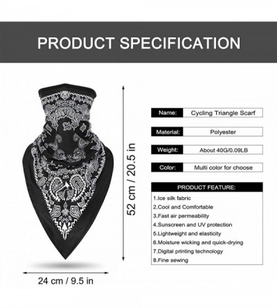 Balaclavas Bandanas Headband- Quick Dry Windproof Balaclava Mask Seamless Neck Gaiter Scarf Paisley Print Head Wraps - CL18A6...