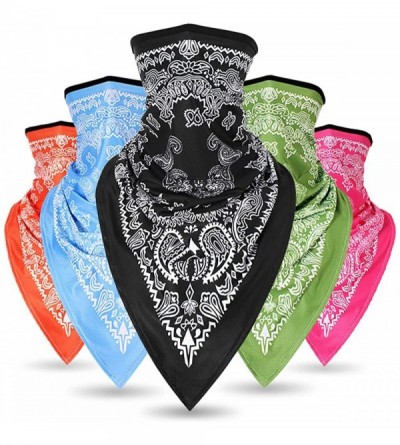 Balaclavas Bandanas Headband- Quick Dry Windproof Balaclava Mask Seamless Neck Gaiter Scarf Paisley Print Head Wraps - CL18A6...