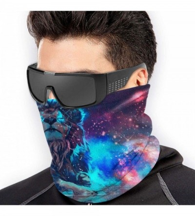 Balaclavas Lion Neck Gaiter Warmer Windproof Mask Dust Face Clothing Free UV Face Mask - Space Galaxy Lion - CQ196QUS0IQ $15.74