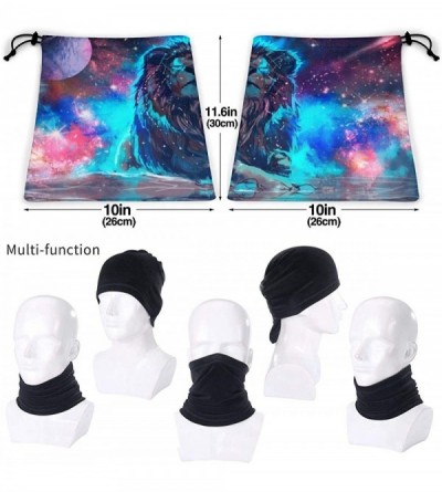 Balaclavas Lion Neck Gaiter Warmer Windproof Mask Dust Face Clothing Free UV Face Mask - Space Galaxy Lion - CQ196QUS0IQ $15.74