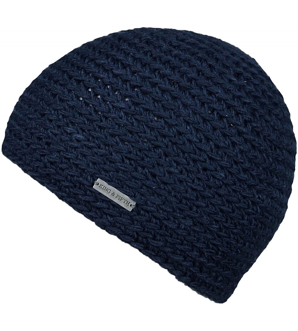 Skullies & Beanies Skull Caps for Men - Skull Cap + Beanie for Men and Perfect Form Fit + Winter Hats - Navy - C812LLH4ZPN $2...