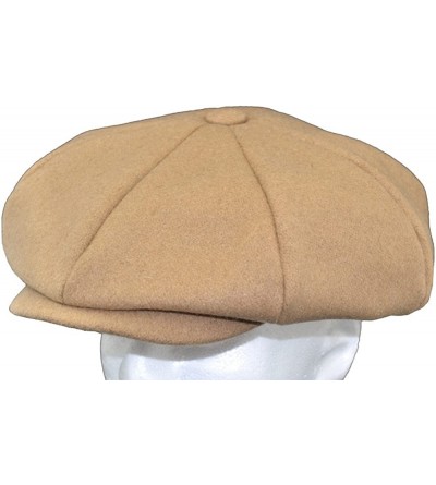 Newsboy Caps Mens Melton Wool 8 Panel Applejack Newsboy Baker Boy Cap Made in USA - White - CX1267ZUPOJ $28.17