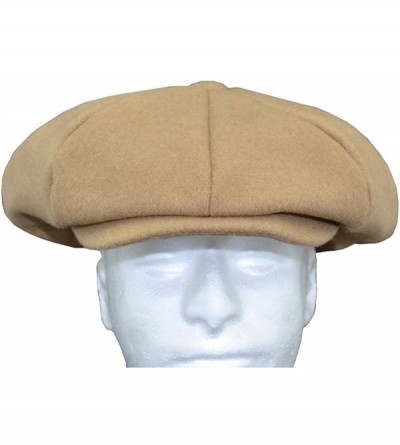 Newsboy Caps Mens Melton Wool 8 Panel Applejack Newsboy Baker Boy Cap Made in USA - White - CX1267ZUPOJ $28.17