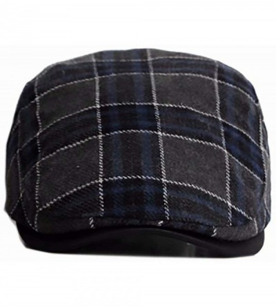 Newsboy Caps Men's /Women Beret Hat Adjustable Plaid Classic Flat Cap Ivy Cabbie Newsboy Hat - Yellow-plaid - CJ18TIR20IX $10.09