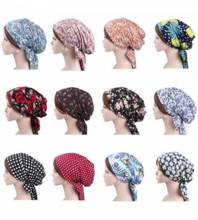 Skullies & Beanies Chemo Headwear Cancer Cap for Women Sleep Headscarf Bonnet Headwrap - 5 - CQ18RU4NNDK $19.28