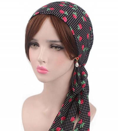 Skullies & Beanies Chemo Headwear Cancer Cap for Women Sleep Headscarf Bonnet Headwrap - 5 - CQ18RU4NNDK $19.28