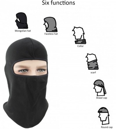 Balaclavas Balaclava Face Mask-Outdoor Cycling Motorcycle Skiing Masks Hat Ski Balaclava Face Mask - Black - CV188Q63RKL $11.90