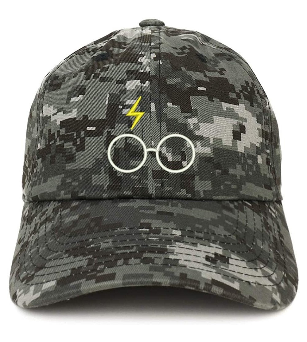 Baseball Caps Harry Glasses Embroidered Soft Cotton Adjustable Cap Dad Hat - Digital Night Camo - CB18KDMMZ9I $16.08