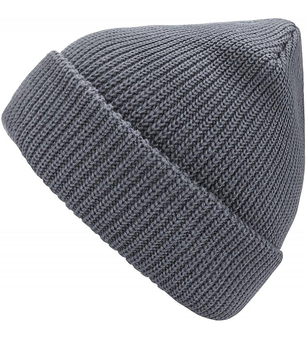 Skullies & Beanies Winter Beanie Hat Warm Knit Hats Acrylic Knit Cuff Beanie Cap for Women & Men - Light Grey - CW18ZISX3CW $...