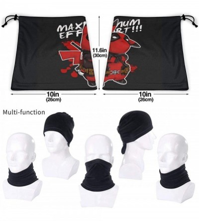 Balaclavas Seamless Face Mask Bandanas-Dead-Pool Pika_chu Half Face Mask Multi Scarf for Dust- Outdoors - Black5 - C0197S370Z...