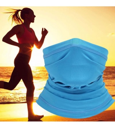 Balaclavas Summer Neck Gaiter Scarf- Cooling Cycling Mask- Breathable Fishing Mask Face Bandana - Light Blue - CY198O5L6QQ $1...