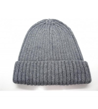 Skullies & Beanies Merino Wool Blend Unisex Winter Hat - Made in Italy! - Lt. Grey - CH11IODWFVT $21.12